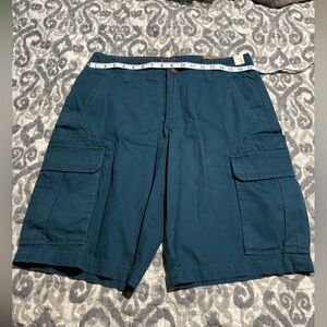 Red Camel Men's Teal Dusk Cargo Shorts Size 32